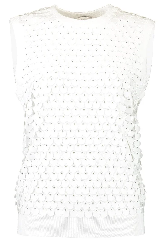 Paillette Embellished Sleeveless Sweater