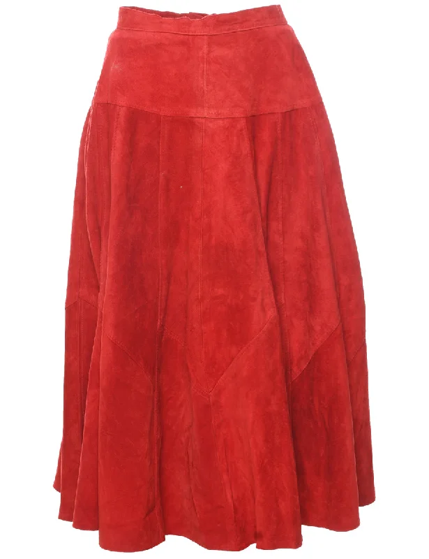 Suede Maxi Skirt - XS