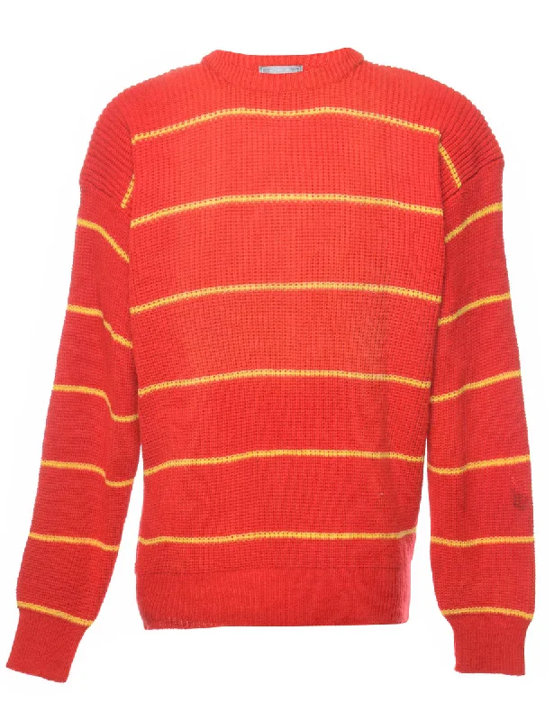 Striped Red Jumper - M