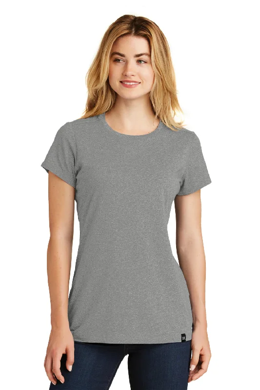 New Era Womens Heritage Short Sleeve Crewneck T-Shirt - Heather Shadow Grey - Closeout