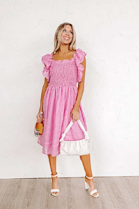 Covington Kisses Smocked Midi