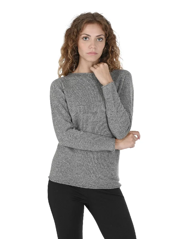 Premium Cashmere Boatneck Sweater - S