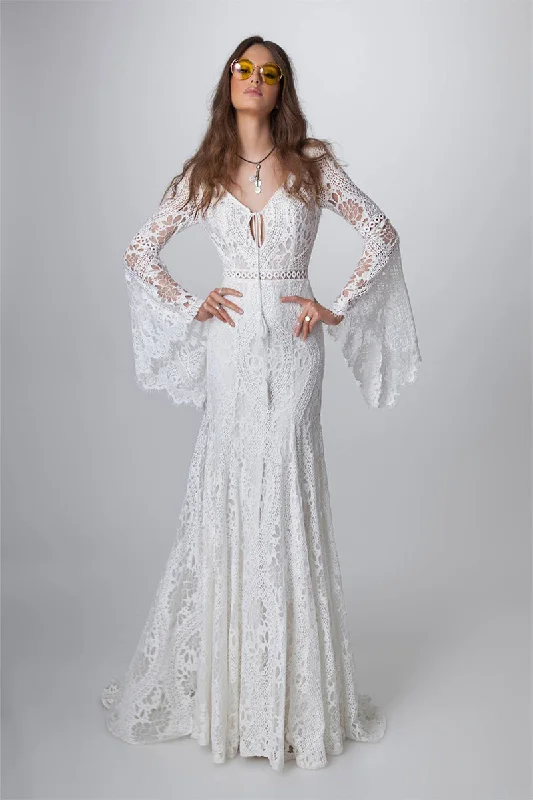 Forever Romantic Bohemian Lace Wedding Dress