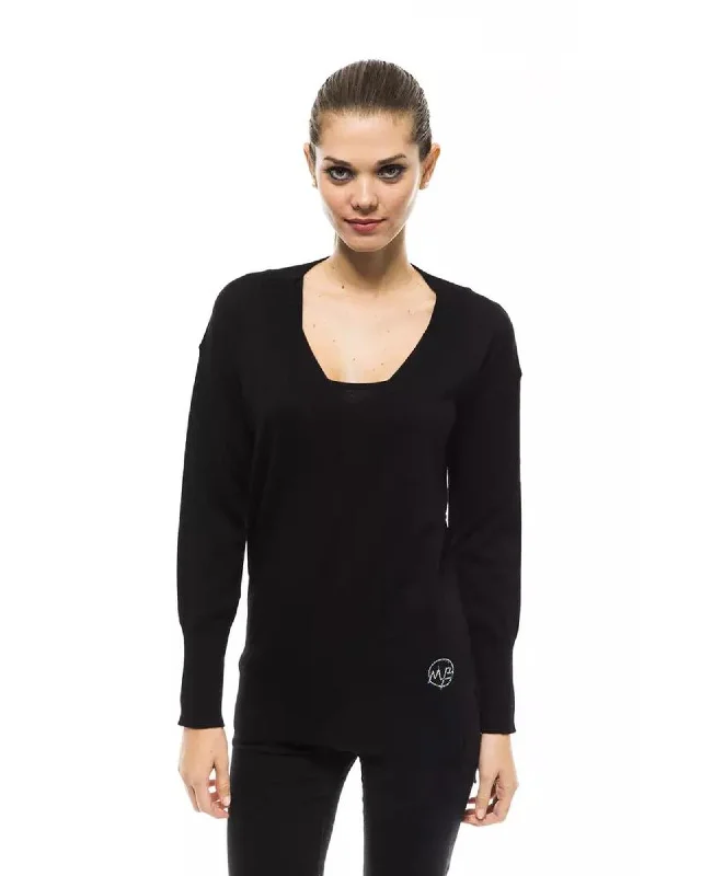 Montana Blu Women's Black Wool Sweater - 46 IT