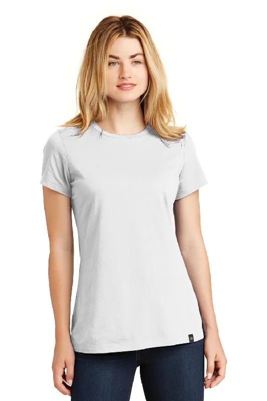 New Era Womens Heritage Short Sleeve Crewneck T-Shirt - White - Closeout