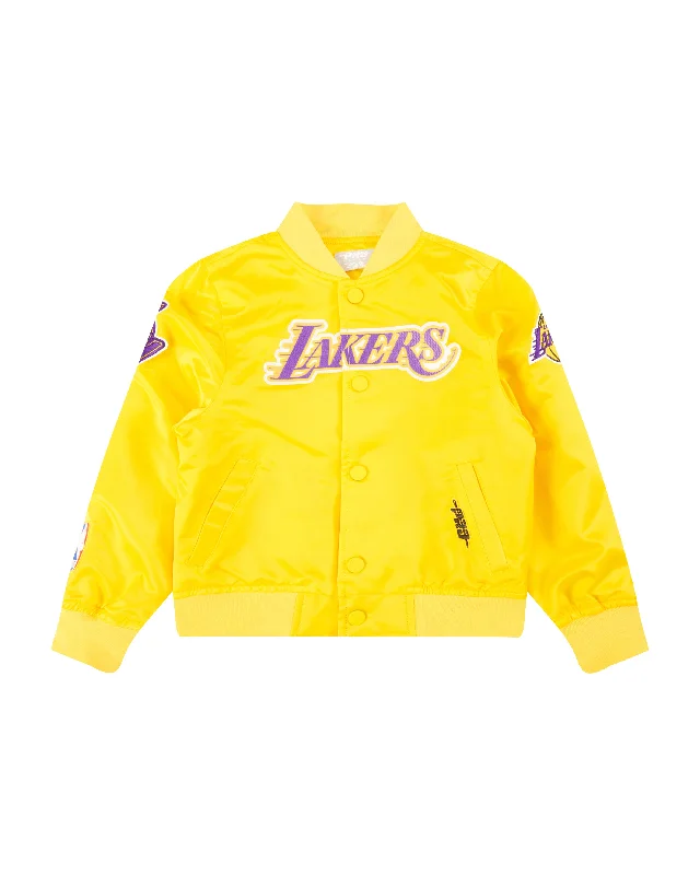 NBA LOS ANGELES LAKERS CLASSIC TODDLER BOYS SATIN JACKET (YELLOW)