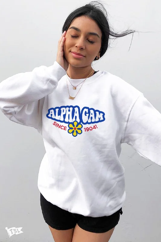 Alpha Gamma Delta Funky Crewneck