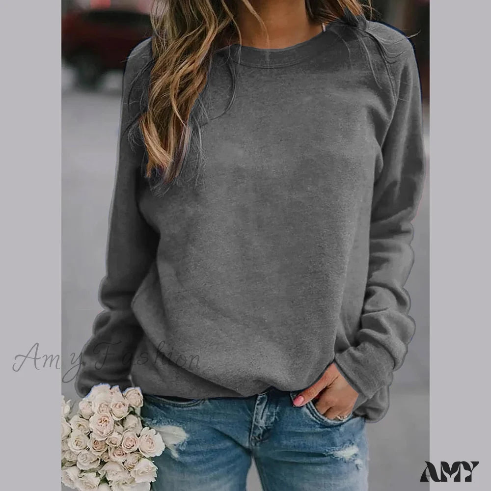 Amy Fashion - Long Sleeve O Neck T-Shirt