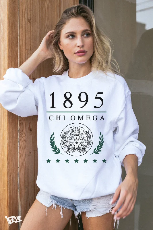 Chi Omega Crest Crewneck