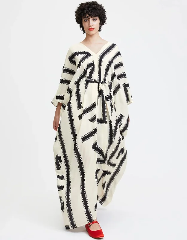 Black & White French Moss Kaftan