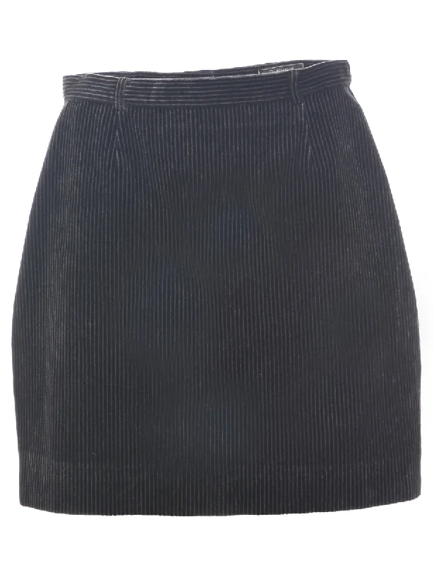 Striped Pattern Pencil Skirt - M