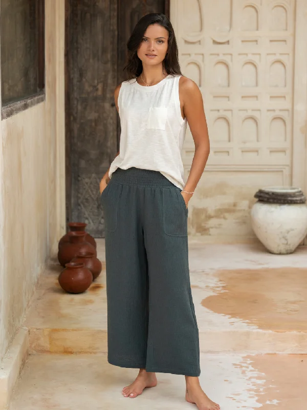 Bahama 3/4 Cotton Pants Charcoal