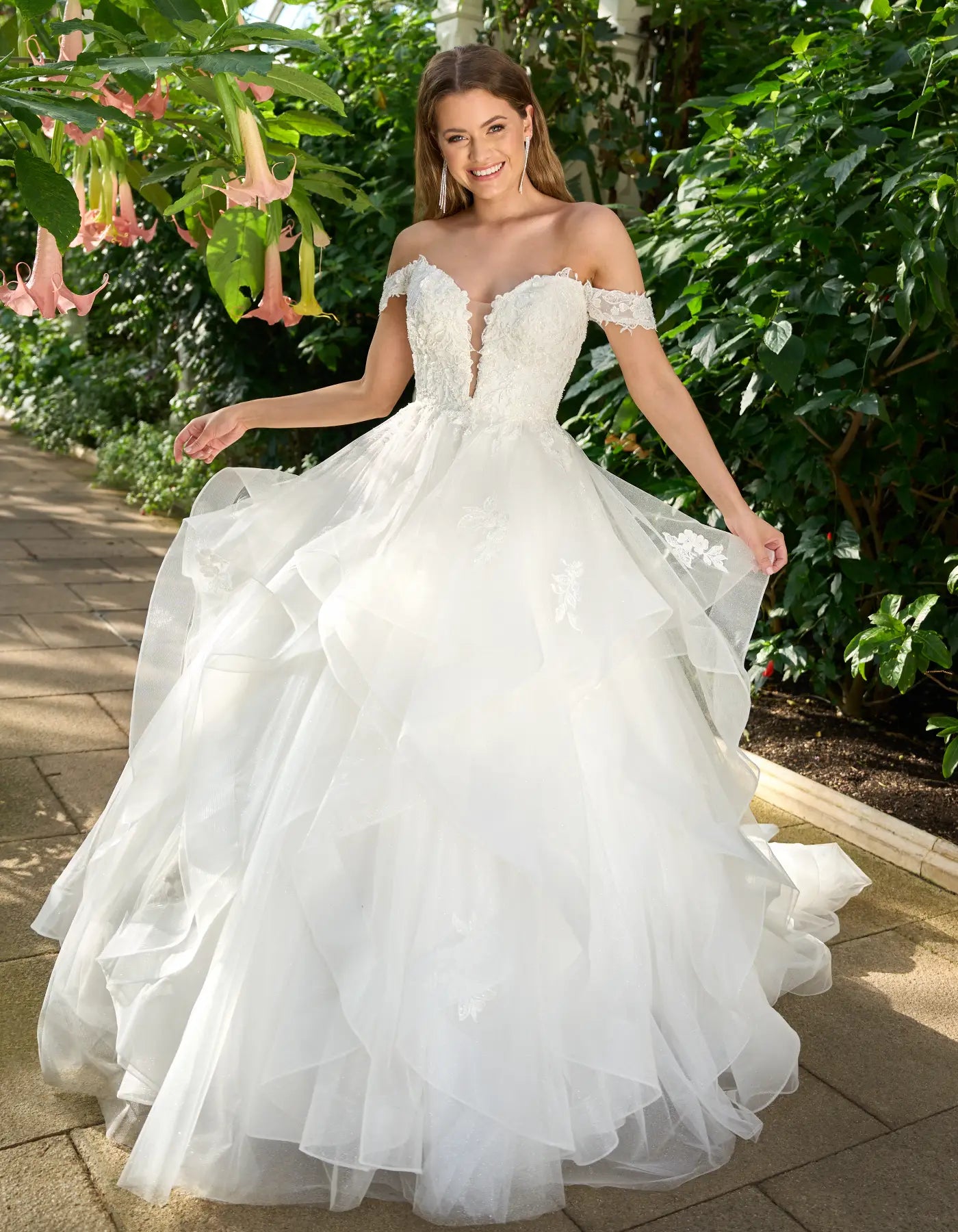 DingJiDress a fun and sparkling ruffled ballgown