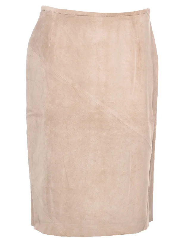 Suede Pencil Skirt - M