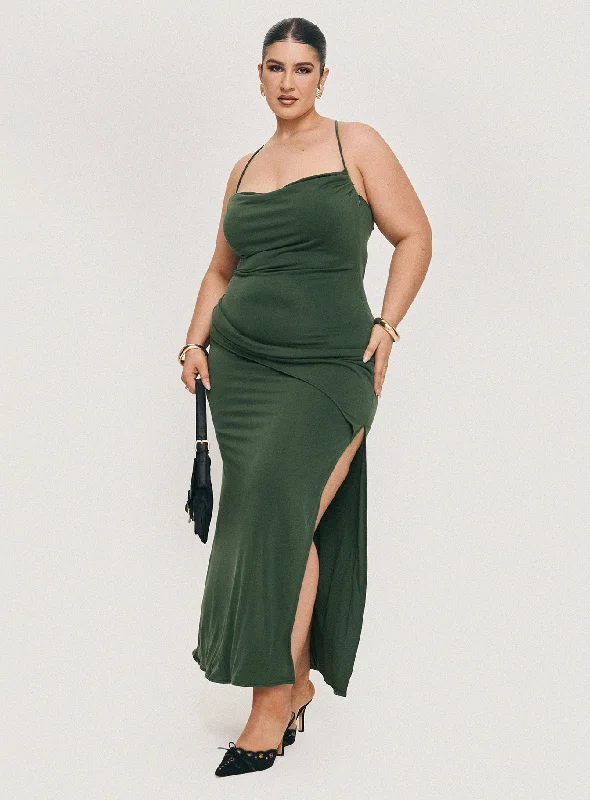 Marchesi Maxi Dress Green Curve