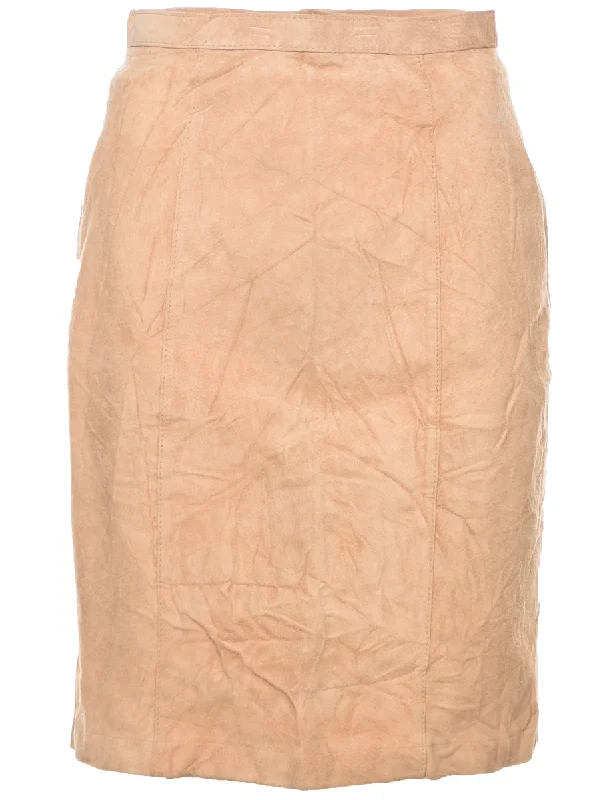 Suede Pencil Skirt - S