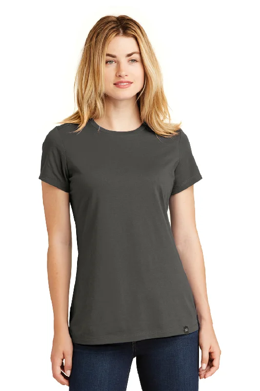 New Era Womens Heritage Short Sleeve Crewneck T-Shirt - Graphite Grey - Closeout