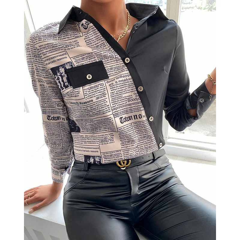 Julia Fashion - Women Fashion Shirt Lady Long Sleeve Blouses