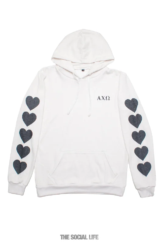 Alpha Chi Omega Heart Sleeve Hoodie