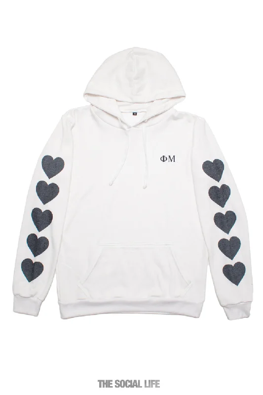 Phi Mu Heart Sleeve Hoodie