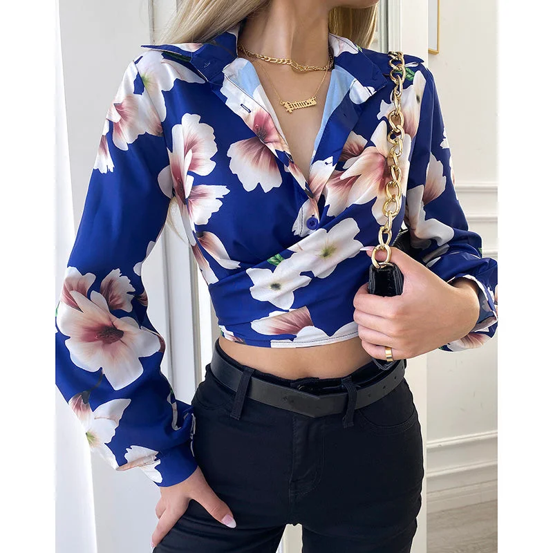 Julia Fashion - Women Fashion Shirt Lady Long Sleeve Blouses