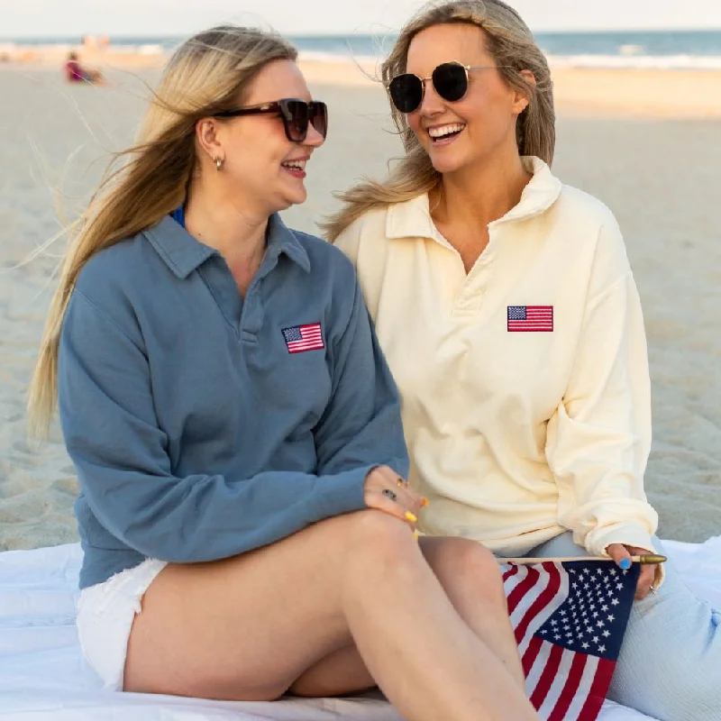 American Flag Coastal Pullover