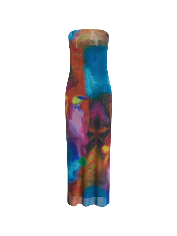 A&A Trippy Tube Midi Bodycon Dress