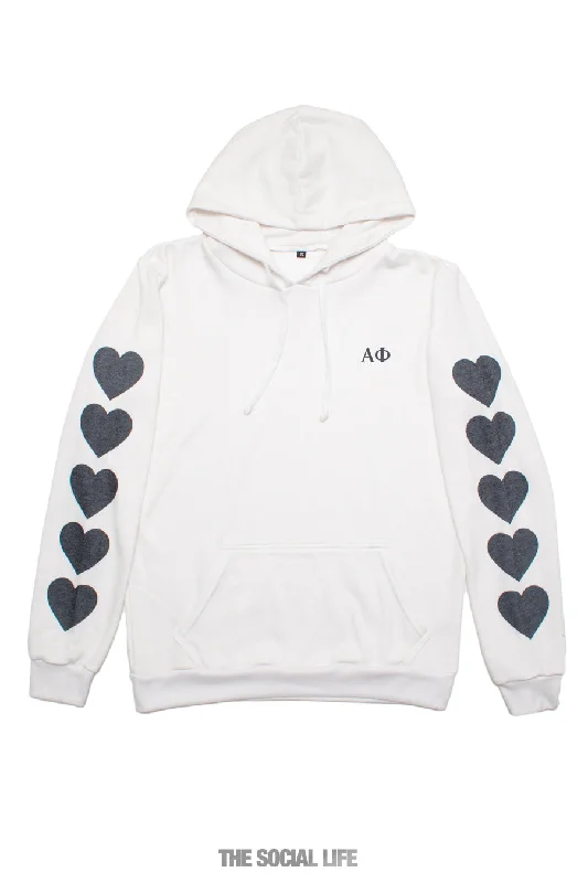 Alpha Phi Heart Sleeve Hoodie