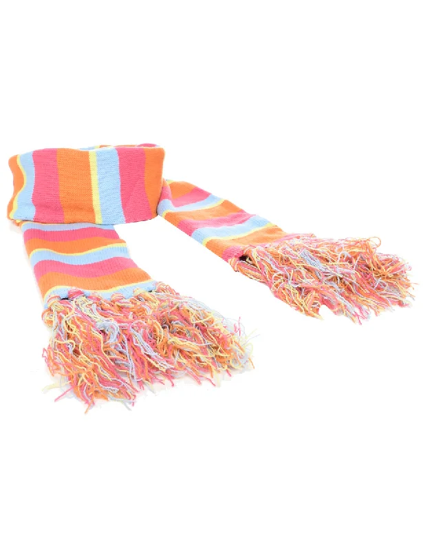 Stripy Pattern Winter Scarf - M