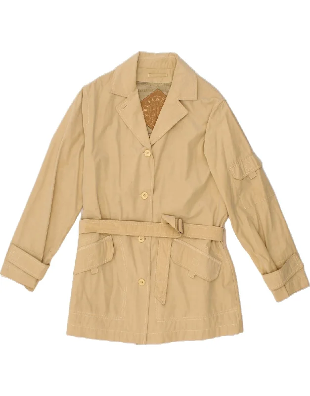 BELFE & BELFE Womens Trench Coat IT 44 Medium Beige