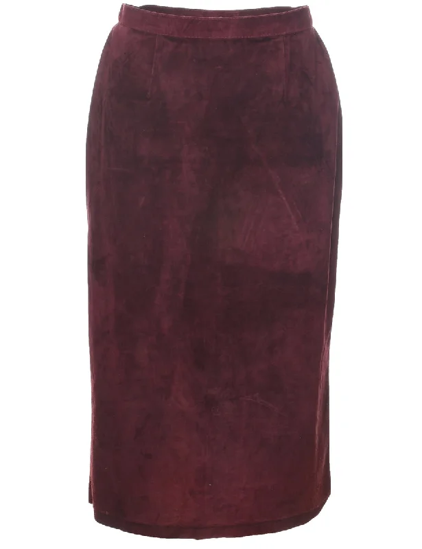 Suede Pencil Skirt - M